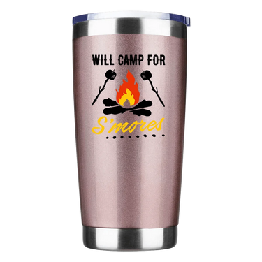 Will Camp For Smores Insulated Vacuum Sealed Tumbler